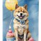Edge Collections - 11.25" X 15.50" - Multicolor - Akita Birthday Flag - 1 Piece